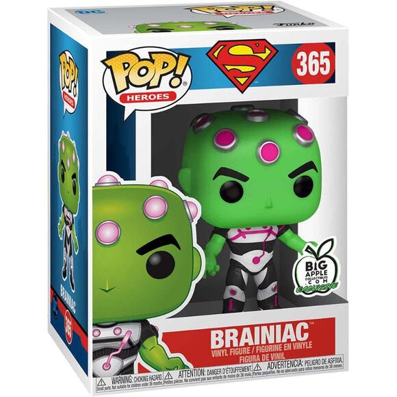 Pop! Heroes Superman - Brainiac Big Apple Collectibles Exclusive # 365 - Picture 2 of 2
